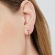 Elegant and exquisite J-shaped earrings flash zirconia simple temperament earrings simple fashion earrings