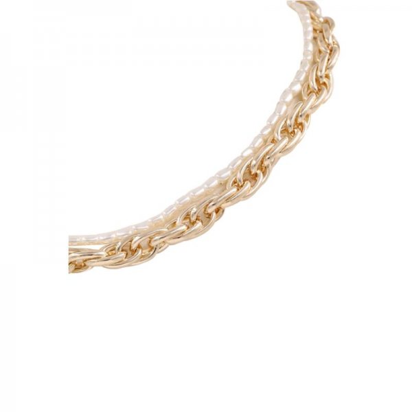 Twisted Chain Pearl Necklace