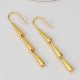 Water drop streamline long ear hooks vintage versatile cold wind earrings