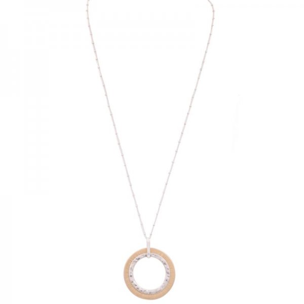 Metal Ring Pendant Necklace