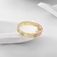 Plain circle small crystal ring women fashion personality niche exquisite copper plated 18k copper