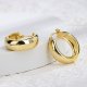 Quality retro glossy metal texture C-shaped earrings female exaggerated circle earrings