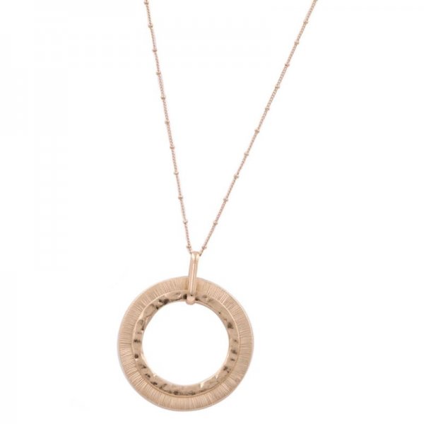 Metal Ring Pendant Necklace