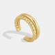 Double Ring Ring Fashion Metal Hemp Rope Ring