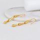 Water drop streamline long ear hooks vintage versatile cold wind earrings