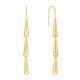 Water drop streamline long ear hooks vintage versatile cold wind earrings